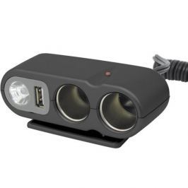 CarPoint Rozdvojka 12V - s USB výstupem / kabelem
