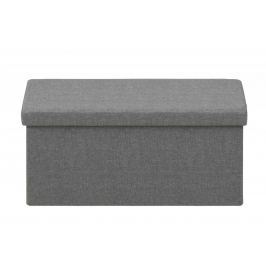 Design Scandinavia Taburetka s víkem skládací Simon, 80 cm, světle šedá