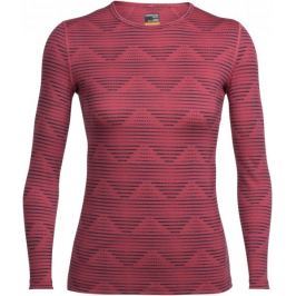 Icebreaker Wmns Oasis LS Crewe Diamond Line Wild Rose/Harmony M