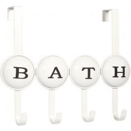 Time Life Věšák na dveře Bath, 4 háčky, bílá