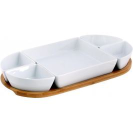 Toro Set porcelánových misek na podnose 5 ks