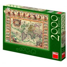Dino Puzzle historická mapa světa, 2000 dílků