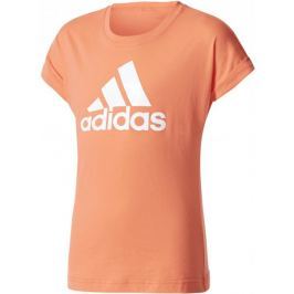 Adidas YG Logo Tee Easy Coral/White 128