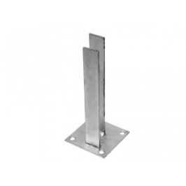 Zn platle k montáži sloupku na betonový základ - pro sloupky - profilu 60×60 mm