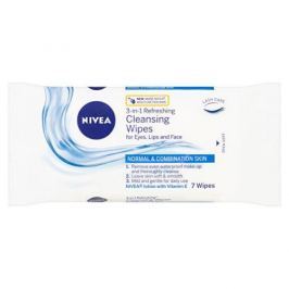 Nivea Osvěžující pleťové ubrousky pro normální a smíšenou pleť 3v1 (Cleansing Wipes) 7 ks