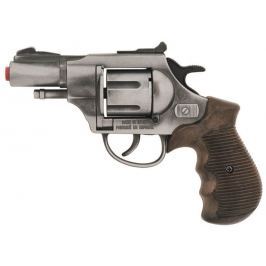 Gonher Policejní revolver Gold colection stříbrný kovový 12 ran