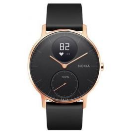 Nokia Steel HR (36mm) - Rose Gold w/ Black Silicone wristband