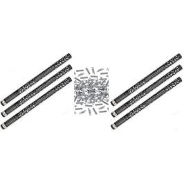 Konfety 80cm STŘÍBRNÉ METALICKÉ 6 ks