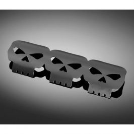 Highway-Hawk kryt výfuku SKULL pro průměr 60mm, černý (1ks)
