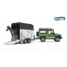 Bruder Land Rover Defender s přepravníkem na koně