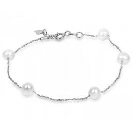 JwL Luxury Pearls Jemný perlový náramek JL0353 stříbro 925/1000