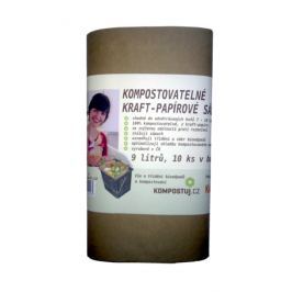 HBABio Kraft-papírové pytlíky na kuchyňský odpad - 9 l (10 ks)
