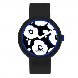 Obag O CLOCK CIFERNÍK FLOWER ČERNÝ A O CLOCK PÁSEK ČERNÝ Velikost: M (obvod 18 cm)