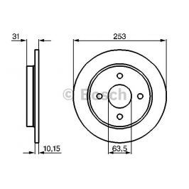 Brzdový kotouč BOSCH BO 0986478344 0 986 478 344 BOSC