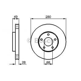 Brzdový kotouč BOSCH BO 0986479030 0 986 479 B61 BOSC