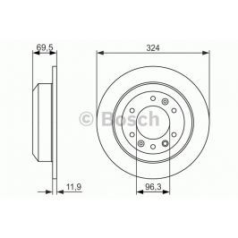 Brzdový kotouč BOSCH BO 0986479598 0 986 479 598 BOSC