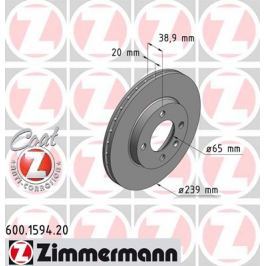 OTTO ZIMMERMANN GMBH Brzdový kotouč 600.1594.20