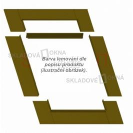 Skladova-okna Těsnící lemování na vlnité krytiny hnědá, 55cm x 78cm