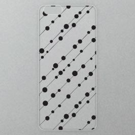 Výměnné akrylové sklo iSaprio Alu pro iPhone 6 / 6S - Abstract Dots 01 - black